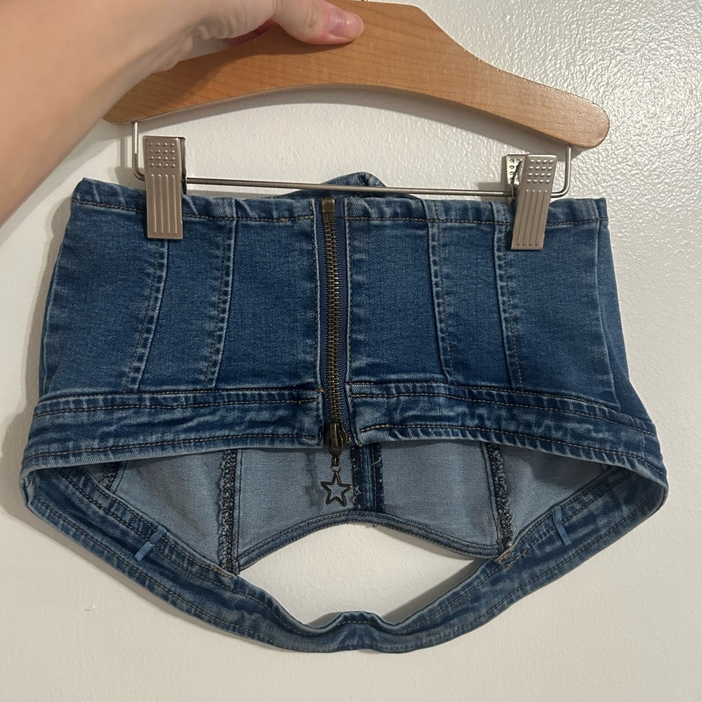 Urban Outfitters Blue Denim Top